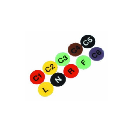 Set de 10 étiquettes couleur pour électrodes Strässle
