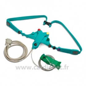 Ceinture ECG Levmed à sangles connecteur à vis
