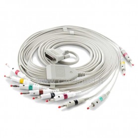 Câble patient ECG DMS Repos 10 brins fiches banane